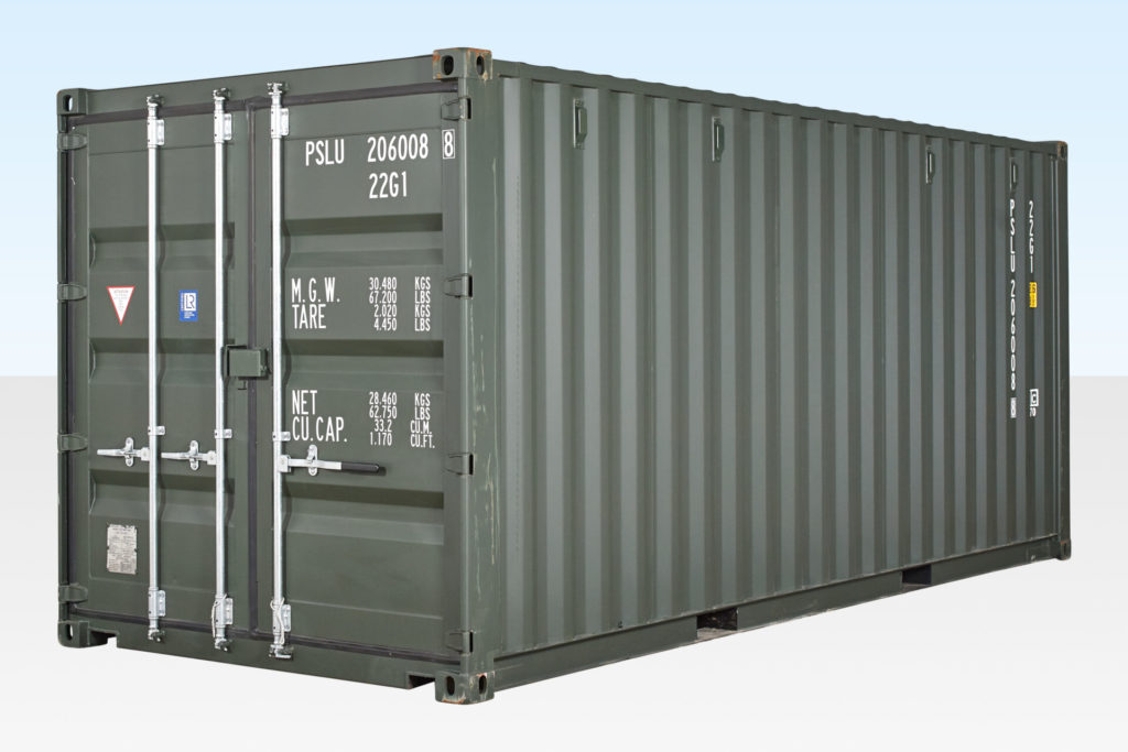 20FT SHIPPING CONTAINER (ONE TRIP) DARK GREEN1