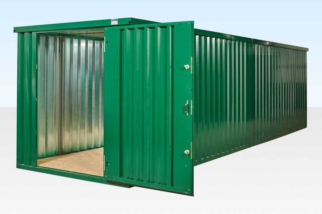 8M X 2.1M END LINKED FLAT PACKED CONTAINER BUNDLE (POWDER COATED)1